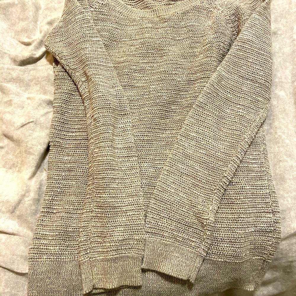 LOFT grey cable knit sweater!